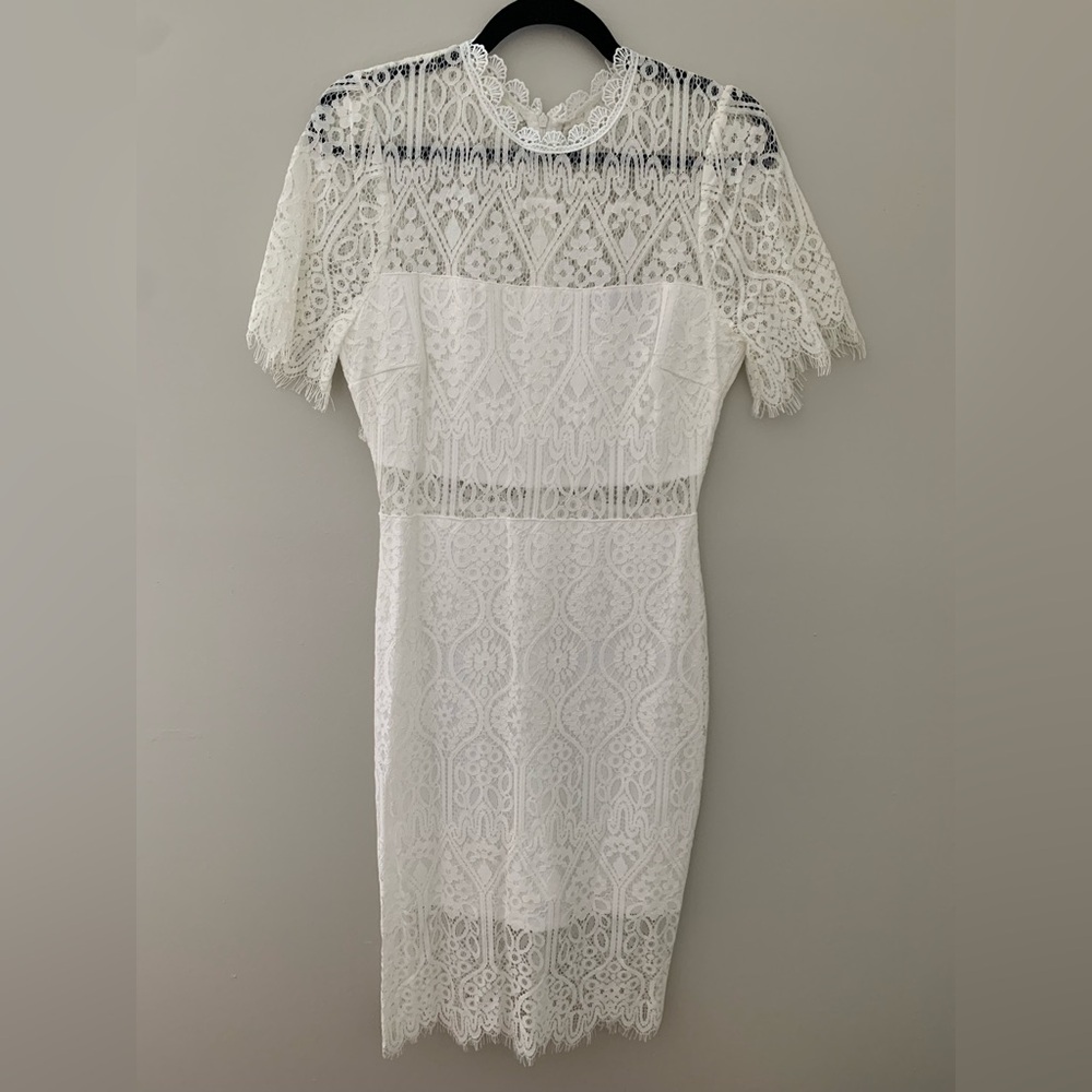 Lulu's White Lace Mini Dress